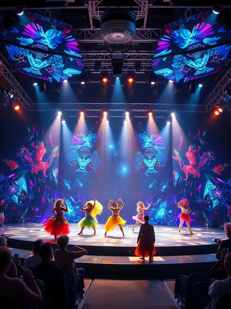A dynamic image of a live performance by Maison de La, showcasing the energy and artistry of the performers.